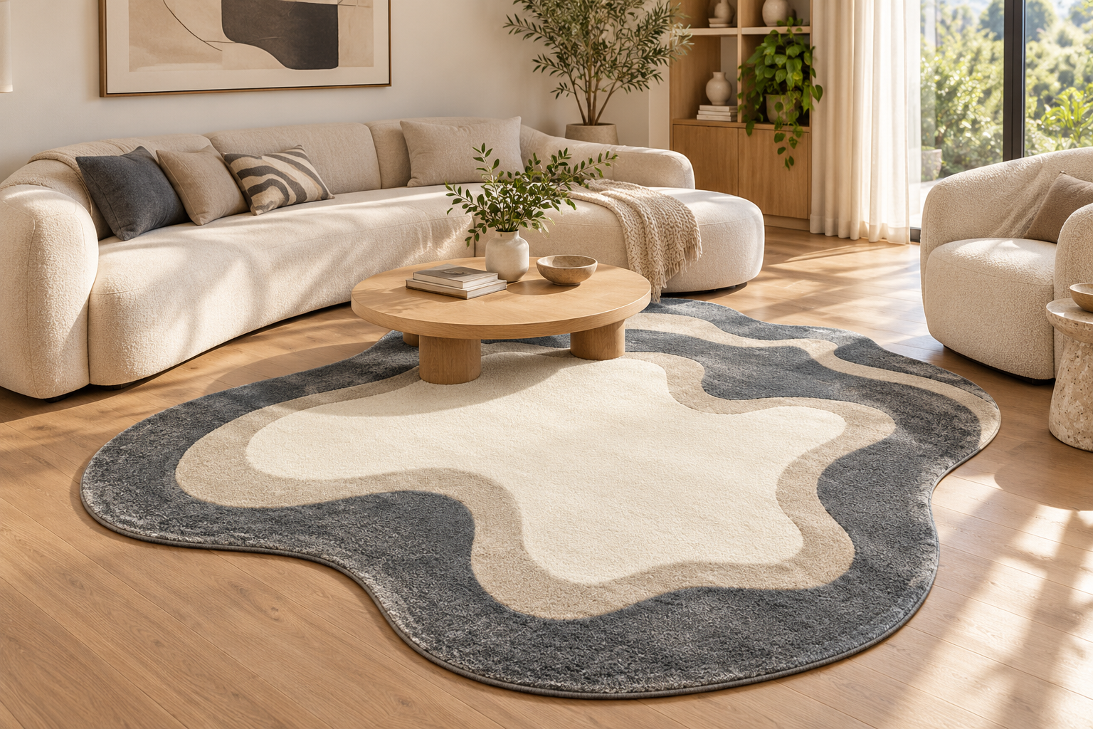 Organic Rugs for Living Rooms: Shape & Placement – Premium Rug Collection