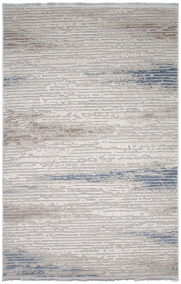 Fusion Ivory Blue Color New Design Polyester Carpet