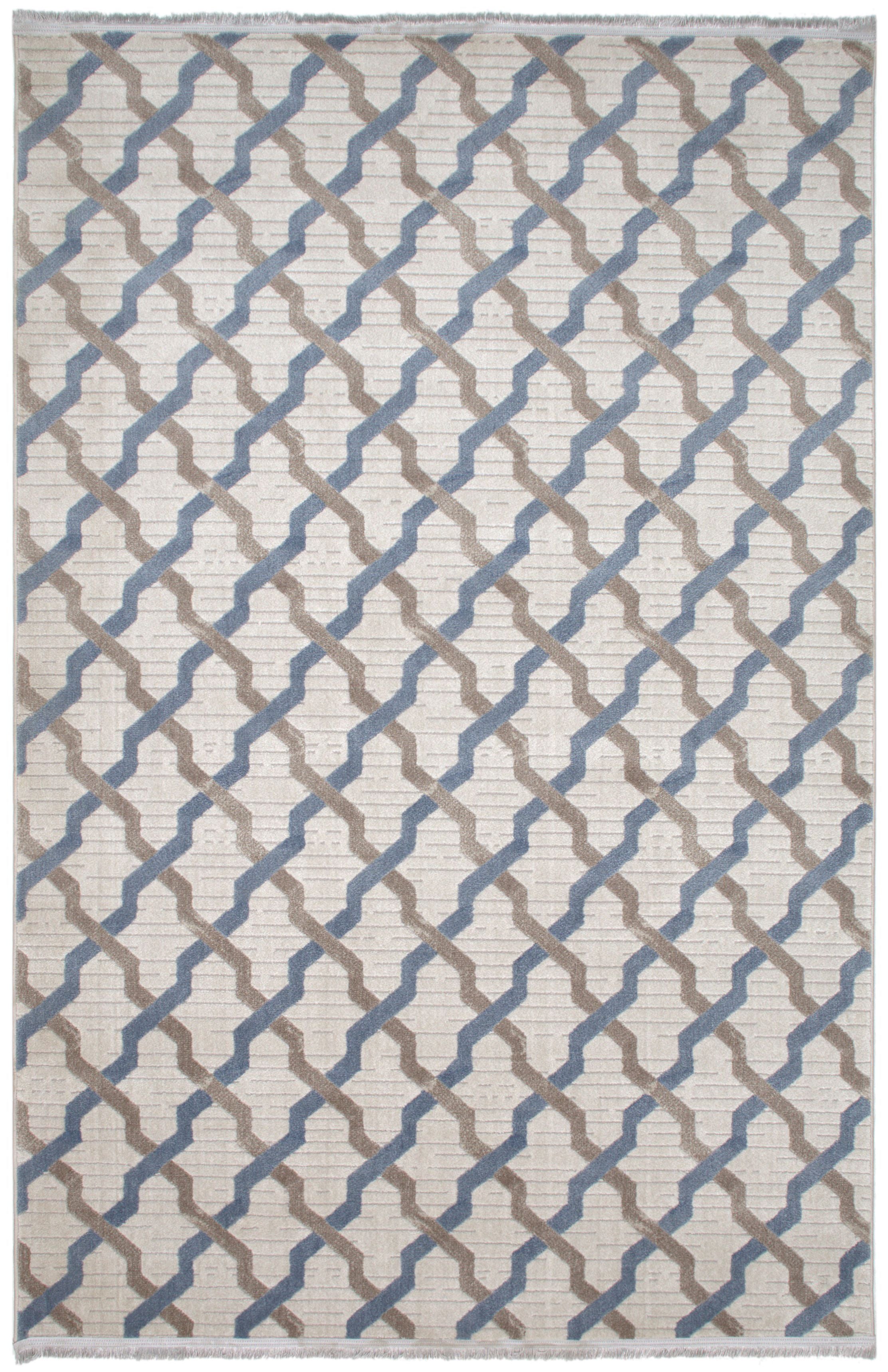 Fusion Beige Blue Color New Design Polyester Carpet