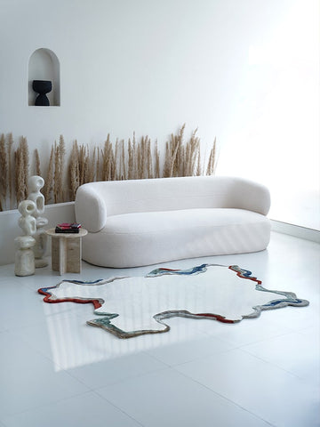 White Irregular Premium Hand Tufted Rug
