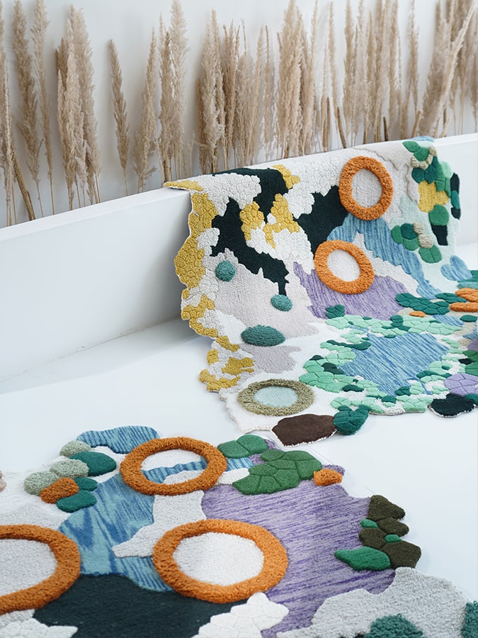 Multicolor New Zealand Wool Hand Tufted Rug