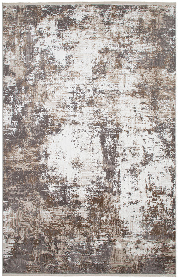 Soft Irony Patterned Acrylic Polyester Rug