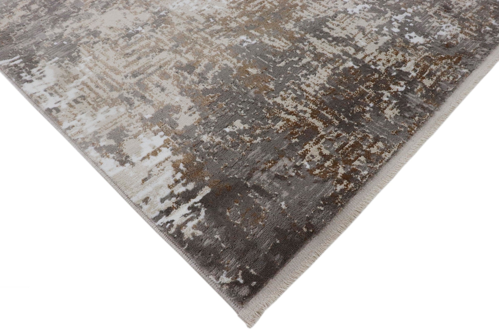 Soft Irony Patterned Acrylic Polyester Rug