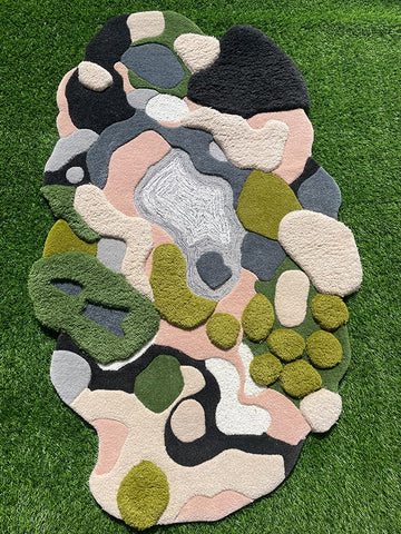 Hand Tufted Rug New Zealand Wool- Ready To Ship