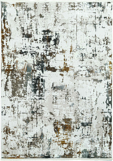 Multi & White Design Acrylic Polyester Carpet