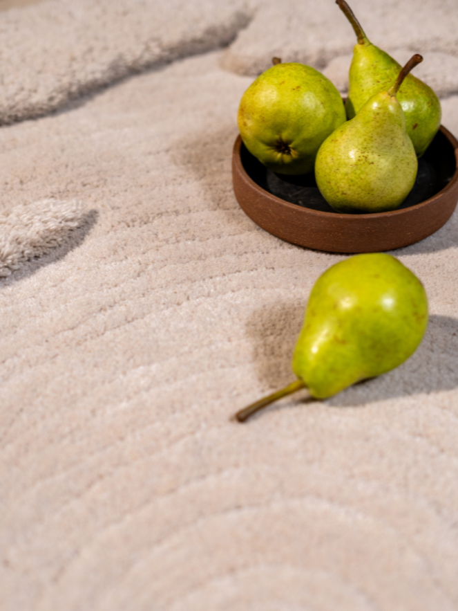 Beige Wool Hand Tufted Rug