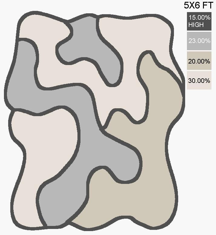 Black Beige Abstract Hand Tufted Rug