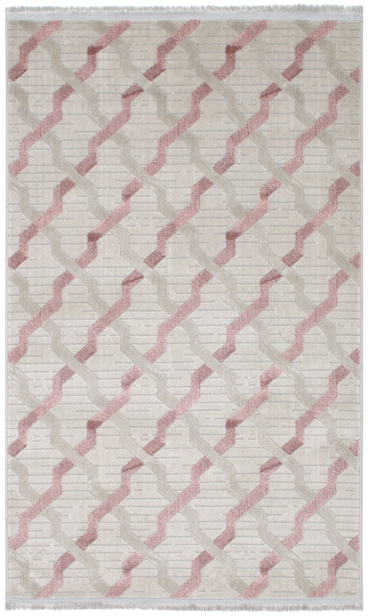 Fusion Pink Beige Color New Design Polyester Carpet