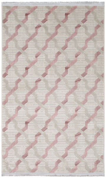 Fusion Pink Beige Color New Design Polyester Carpet