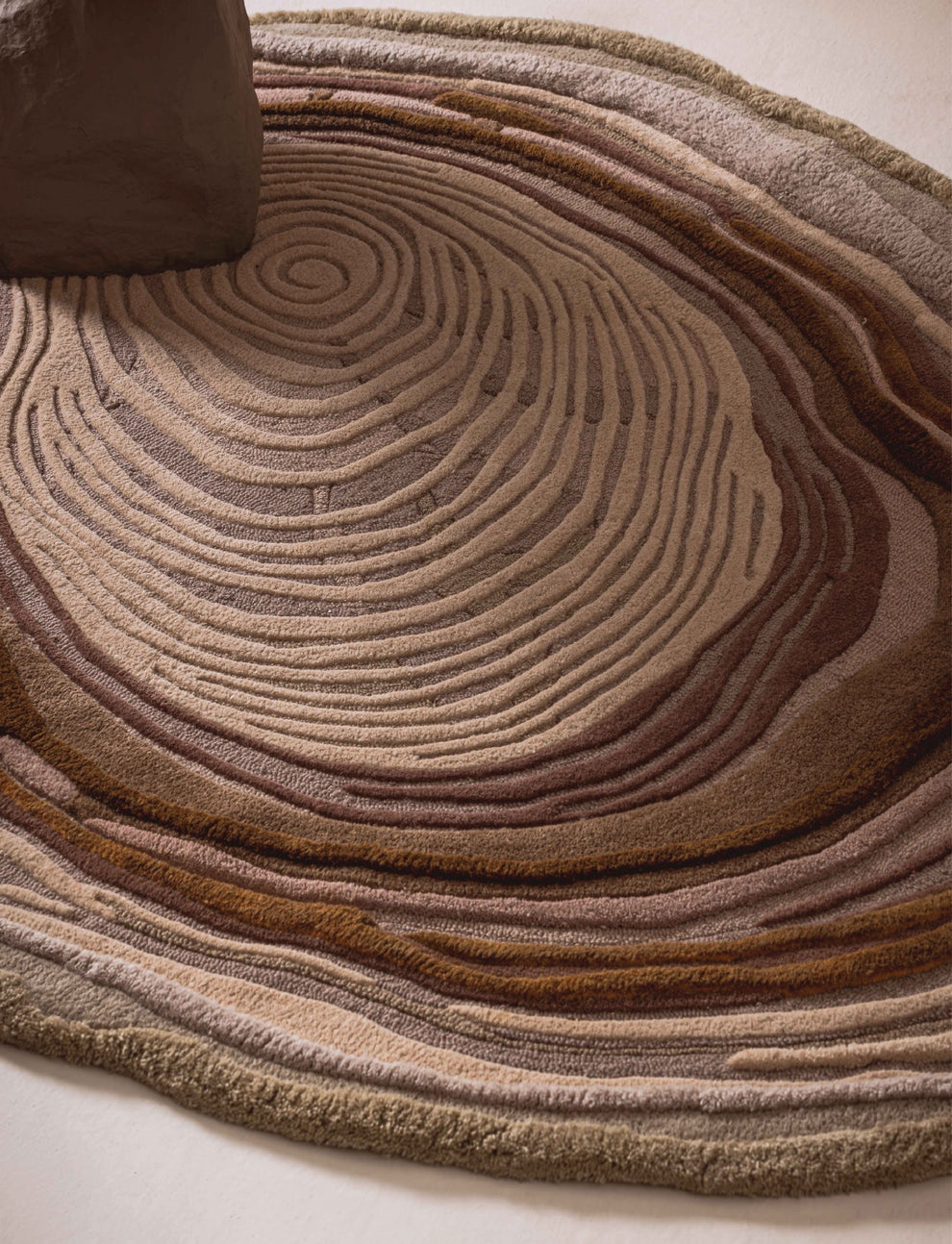 Natural Beige Wool Hand Tufted Rug
