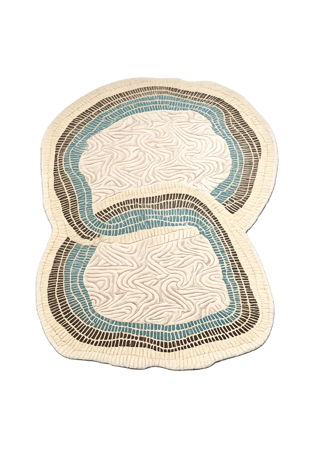 Coastal Contour luxury organic rug featuring layered contour patterns, sculpted texture and freeform double-organic shape.