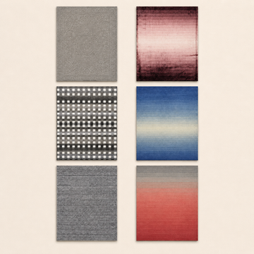 Handloom rugs and carpets collection featuring premium handcrafted woven designs, minimalist textures and contemporary styles.