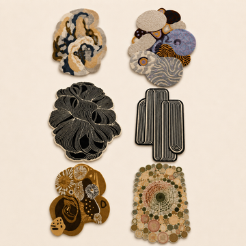Modern rugs and carpets collection featuring premium designer rugs with bold artistic forms and contemporary craftsmanship.
