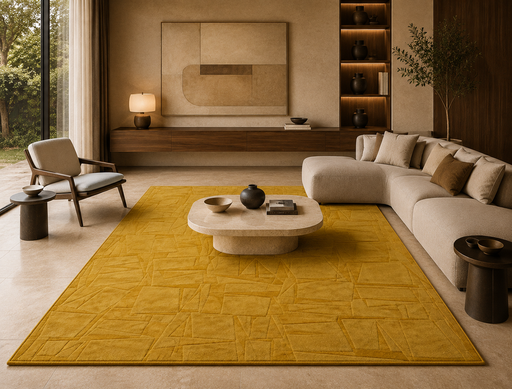 Luxury modern handmade rugs and carpets in a premium contemporary interior by Premium Rug Collection.